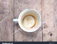 Empty White Coffee Cup After Drinking