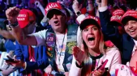 Jubilation in the room as Trump gave ...